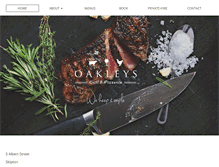 Tablet Screenshot of oakleys-restaurant.co.uk